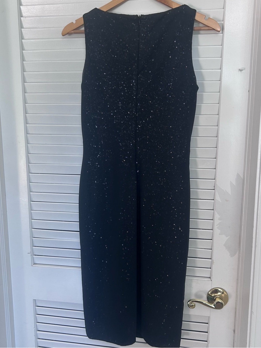 🖤MAKE OFFER Lauren Ralph Lauren Black Sequin Sleeveless V-Neck Cocktail Dress 8 - Picture 8 of 8